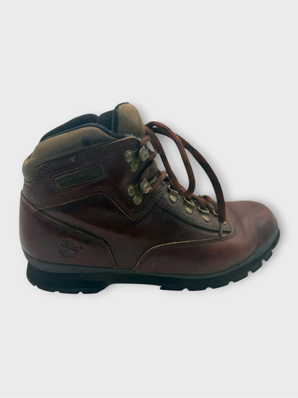 Timberland Euro Hiker Vintage Y2K Men's Brown Leather Hiking Boot Size 9.5
